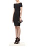 Figure View - Click To Enlarge - HERVÉ LÉGER - Carmen off-shoulder bandage dress