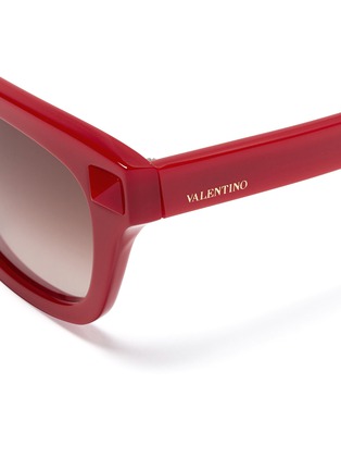 Detail View - Click To Enlarge - VALENTINO GARAVANI - Rockstud acetate sunglasses