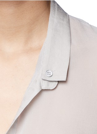 Detail View - Click To Enlarge - HELMUT LANG - Split back sheer blouse