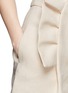 Detail View - Click To Enlarge - DELPOZO - Ruffle arch paper-blend shorts