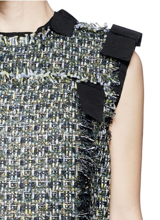Detail View - Click To Enlarge - LANVIN - Holographic tweed sleeveless top