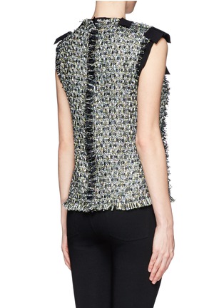 Back View - Click To Enlarge - LANVIN - Holographic tweed sleeveless top
