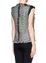 Back View - Click To Enlarge - LANVIN - Holographic tweed sleeveless top