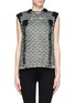Main View - Click To Enlarge - LANVIN - Holographic tweed sleeveless top