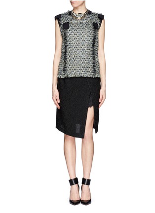 Figure View - Click To Enlarge - LANVIN - Holographic tweed sleeveless top