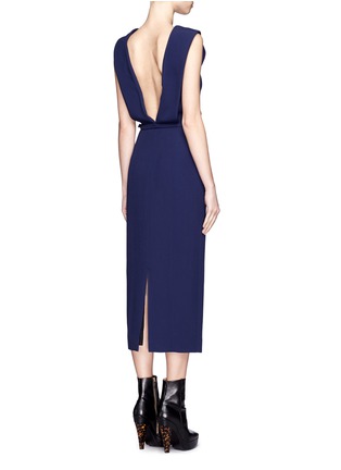 Back View - Click To Enlarge - HAIDER ACKERMANN - V-shaped neckline and low back midi dress