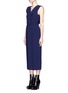 Front View - Click To Enlarge - HAIDER ACKERMANN - V-shaped neckline and low back midi dress