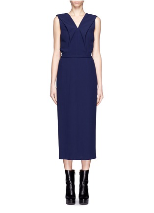 Main View - Click To Enlarge - HAIDER ACKERMANN - V-shaped neckline and low back midi dress