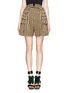 Main View - Click To Enlarge - DELPOZO - Overlap check print ruffle arch shorts