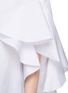 Detail View - Click To Enlarge - DELPOZO - Cascade ruffle sleeve cotton top