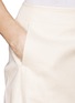Detail View - Click To Enlarge - JIL SANDER - 'Recipe' shiny canvas slit front skirt