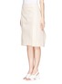 Front View - Click To Enlarge - JIL SANDER - 'Recipe' shiny canvas slit front skirt
