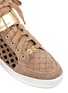 Detail View - Click To Enlarge - MICHAEL KORS - Keaton studded and perforated suede high-top sneakers