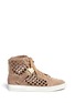 Main View - Click To Enlarge - MICHAEL KORS - Keaton studded and perforated suede high-top sneakers