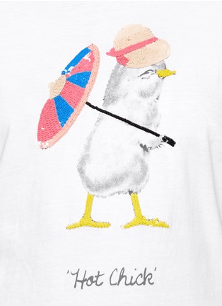 Detail View - Click To Enlarge - MARKUS LUPFER - 'Hot Chick' sequin Alex T-shirt