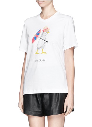 Front View - Click To Enlarge - MARKUS LUPFER - 'Hot Chick' sequin Alex T-shirt