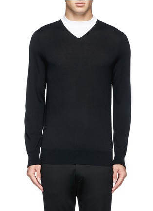 Main View - Click To Enlarge - NEIL BARRETT - Contrast collar insert sweater