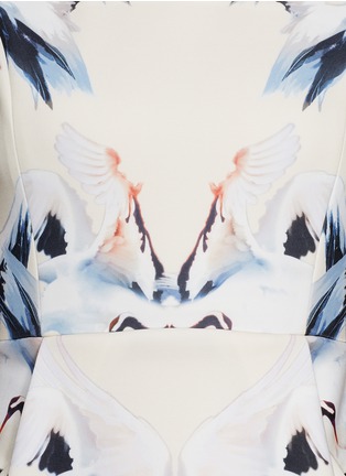 Detail View - Click To Enlarge - MO&CO. EDITION 10 - Crane print neoprene dress
