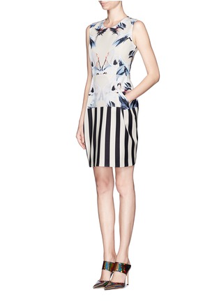 Figure View - Click To Enlarge - MO&CO. EDITION 10 - Crane print neoprene dress