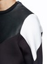Detail View - Click To Enlarge - NEIL BARRETT - Geometric leather panel bonded jersey sweatshirt