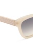 Detail View - Click To Enlarge - LINDA FARROW - Snakeskin temple chunky cat eye sunglasses