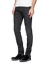 Figure View - Click To Enlarge - NEIL BARRETT - Washed rib-knit panel skinny jeans