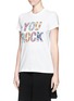 Front View - Click To Enlarge - MARKUS LUPFER - 'You Rock' sequin Kate T-shirt