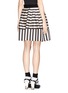 Back View - Click To Enlarge - MO&CO. EDITION 10 - Mixed Stripe Mini Skirt