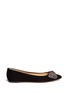 Main View - Click To Enlarge - TORY BURCH - 'Vanessa' crystal bow suede flats