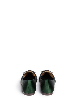 Back View - Click To Enlarge - TORY BURCH - 'Mayada' jewel satin smoking slippers