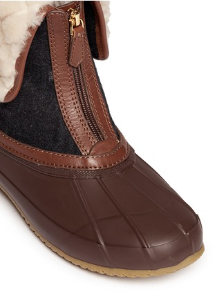 Detail View - Click To Enlarge - TORY BURCH - 'Abbott' quilted shearling boots