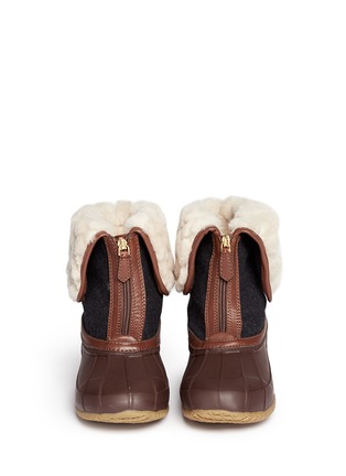 Figure View - Click To Enlarge - TORY BURCH - 'Abbott' quilted shearling boots