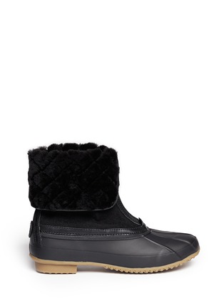 Main View - Click To Enlarge - TORY BURCH - 'Abbott' quilted shearling boots