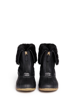 Figure View - Click To Enlarge - TORY BURCH - 'Abbott' quilted shearling boots