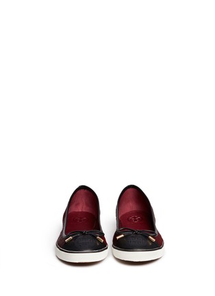 Figure View - Click To Enlarge - TORY BURCH - 'Skyler' calf hair leather flats 