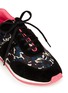 Detail View - Click To Enlarge - TORY BURCH - 'Pettee' floral panel suede sneakers 