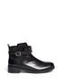 Main View - Click To Enlarge - TORY BURCH - 'Bloomfield' chain strap leather ankle boots