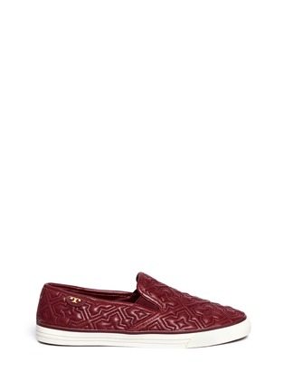 Main View - Click To Enlarge - TORY BURCH - 'Jesse' quilted leather slip-ons 