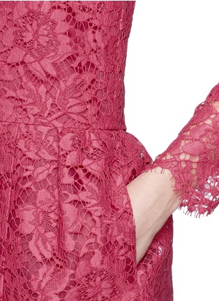 Detail View - Click To Enlarge - VALENTINO GARAVANI - Floral lace pleat dress 