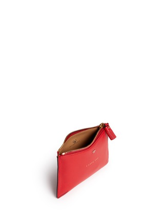 Detail View - Click To Enlarge - ANYA HINDMARCH - 'I Love You Loose Pocket' small leather pouch