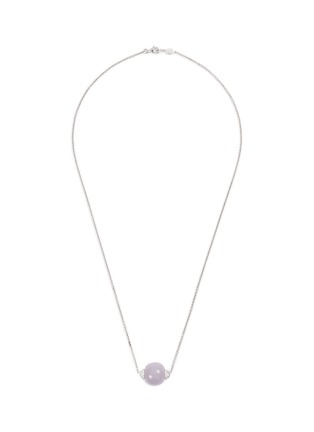 Main View - Click To Enlarge - SAMUEL KUNG - Diamond jade 18k white gold pendant