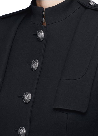 Detail View - Click To Enlarge - ALEXANDER MCQUEEN - Split waist wool-silk coat