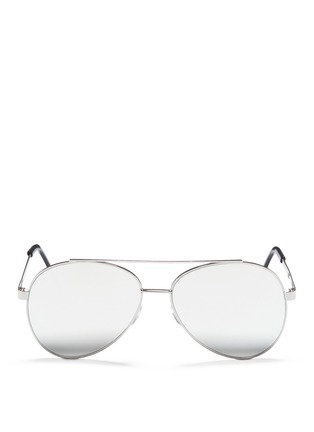 Main View - Click To Enlarge - SPEKTRE - 'Domina' flat mirror lens aviator sunglasses