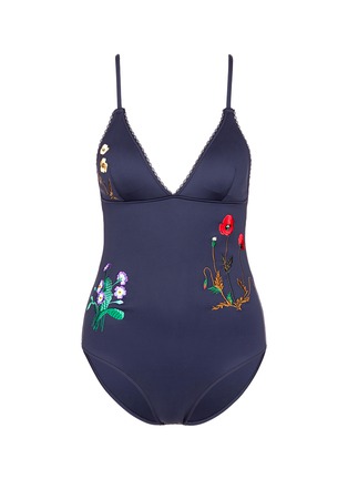 Main View - Click To Enlarge - STELLA MCCARTNEY - 'Botanical Embroidery' one-piece swimsuit