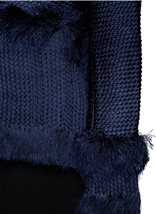 Detail View - Click To Enlarge - 73037 - Braided yarn frayed jacket