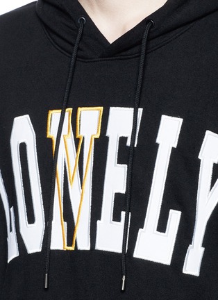 Detail View - Click To Enlarge - NOHANT - 'LONELY/LOVELY' cotton hoodie