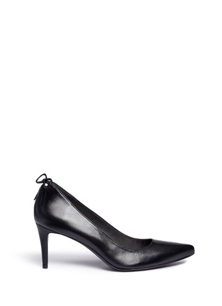 Main View - Click To Enlarge - STUART WEITZMAN - 'Peekamid' bow leather pumps