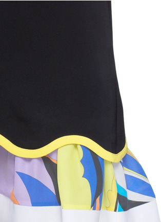 Detail View - Click To Enlarge - EMILIO PUCCI - Abstract print skirt wavy hem dress