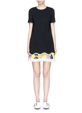 Main View - Click To Enlarge - EMILIO PUCCI - Abstract print skirt wavy hem dress