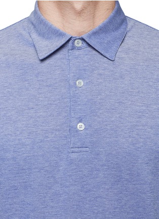 Detail View - Click To Enlarge - CANALI - Cotton polo shirt